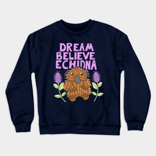 Dream Believe Echidna Crewneck Sweatshirt